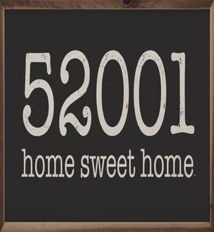 Personalized Zip Home Sweet Home Black